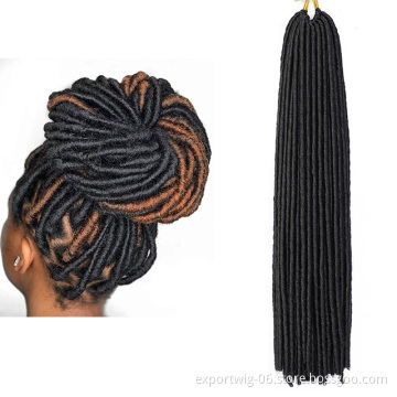 Wholesale Straight Dreads Locs Hair 20 inch Faux Locs Crochet Braid Hair Dread Lock Hair Extensions